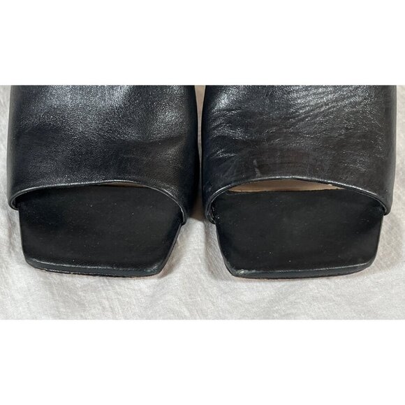 Shutz Lizah Leather Slip On Heel Mule Sandals Black Size 9.5 - Picture 8 of 12